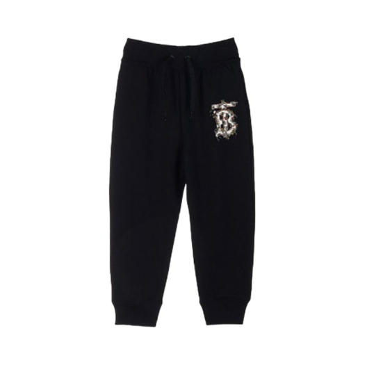 (Kids) Burberry Monogram Motif Jogger Pants Black
