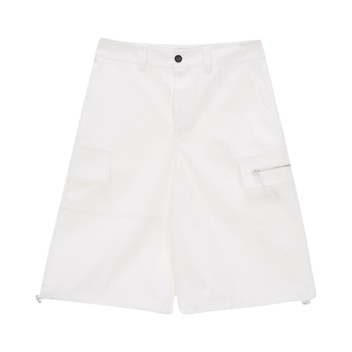 (W) 마뗑킴 코튼 카고 카프리 팬츠 화이트((W) Matin Kim Cotton Cargo Capri Pants White) - 1