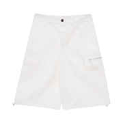 (W) Matin Kim Cotton Cargo Capri Pants White