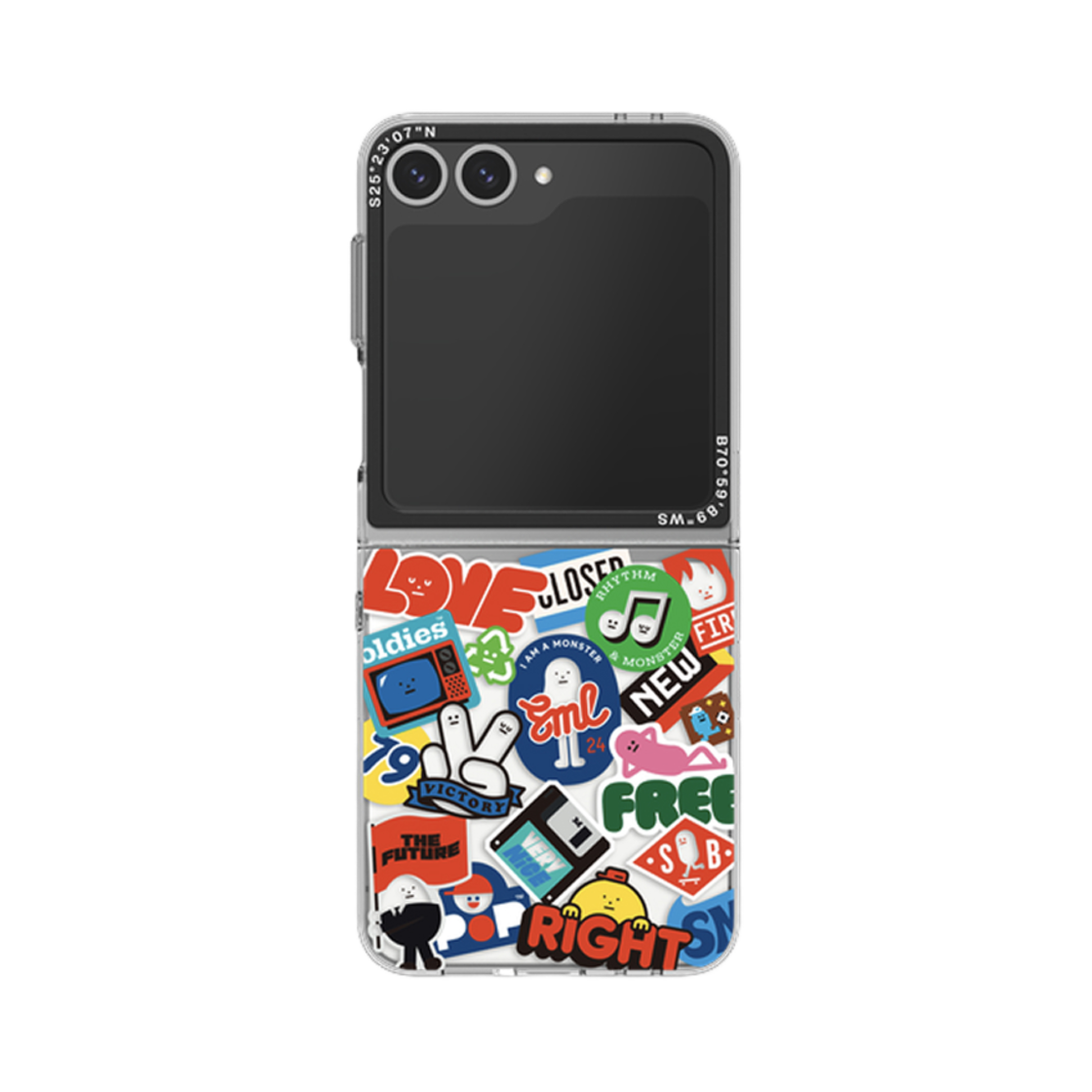 에스엘비에스 스티키몬스터랩 스티커 슬림 임프레션 케이스 갤럭시 Z 플립6(SLBS Sticky Monster Lab Stickers Slim Impression Case For Galaxy Z Flip6) - 1