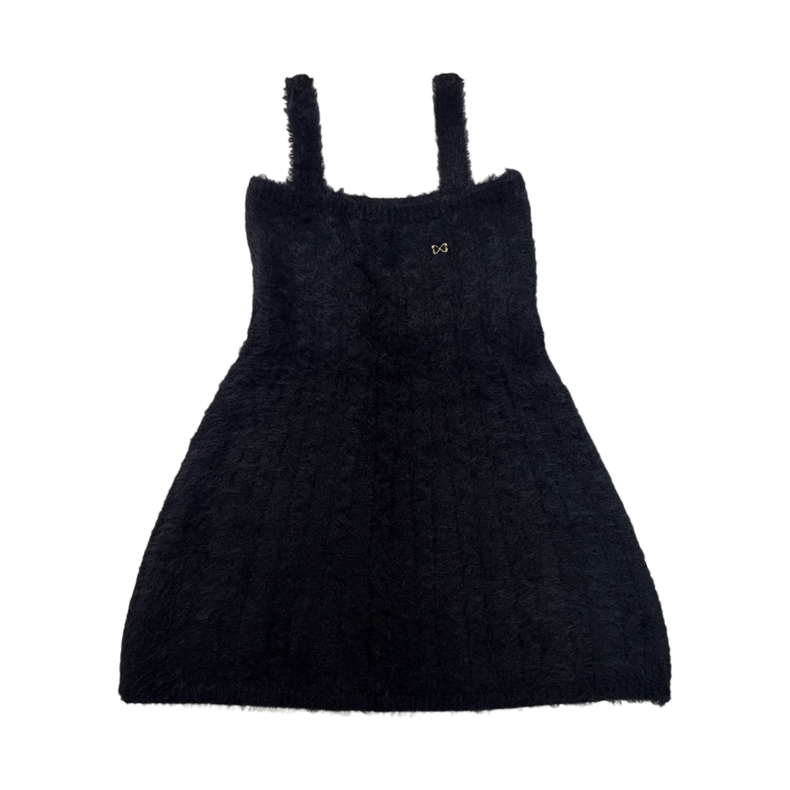 L244MOP020 lovememonster Pretty Angel Knit Mini Dress Black