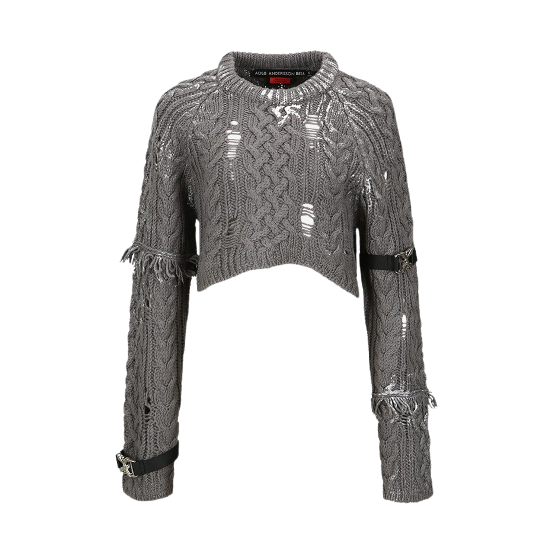 [KREAM 단독] ADSB 앤더슨벨 우먼 사라 실버 크롭 니트 풀오버 그레이([KREAM 단독] ADSB Andersson Bell Women Sara Silver Crop Knit Pull-Over Grey)