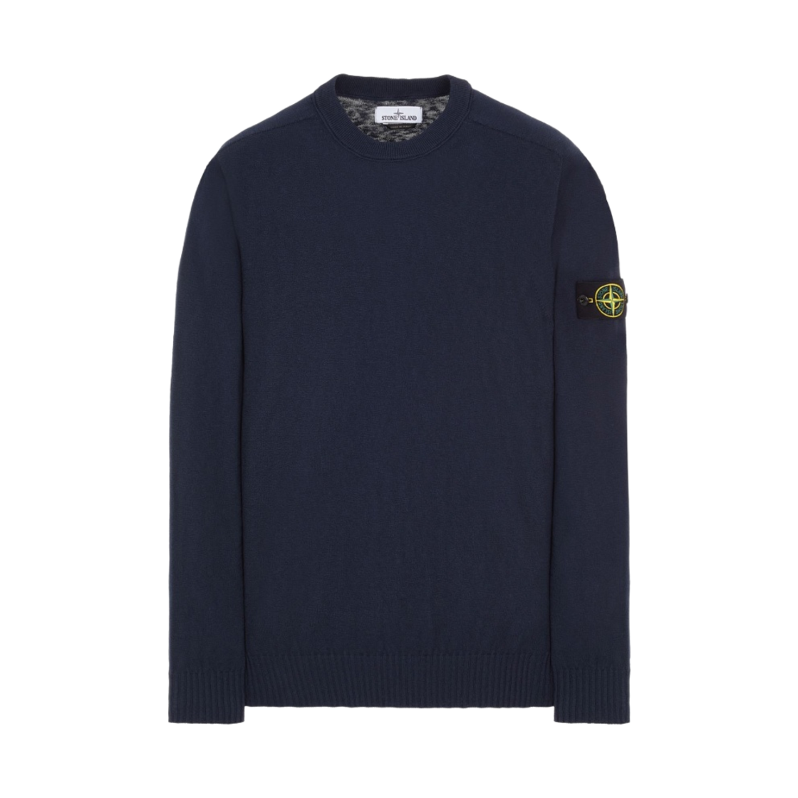 스톤 아일랜드 524B0 코튼 앤 나일론 블렌드 크루넥 니트 네이비 블루 - 22SS(Stone Island 524B0 Cotton and Nylon Blend Crewneck Knit Navy Blue - 22SS) - 1