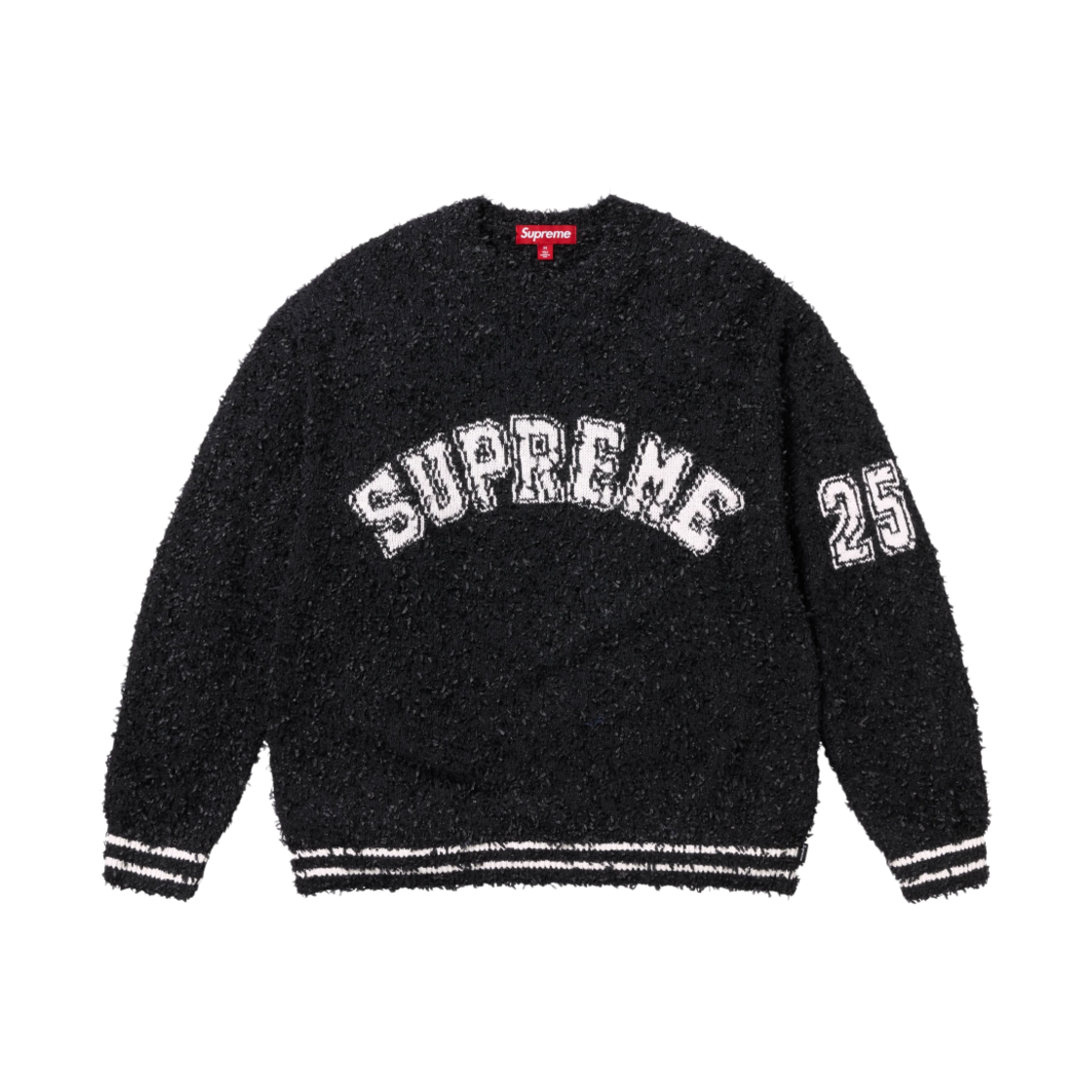- Supreme Textured Arc Sweater Black - 25SS
