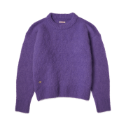 Vanone Atelier KN4243 Hairy Wool Round Knit Purple