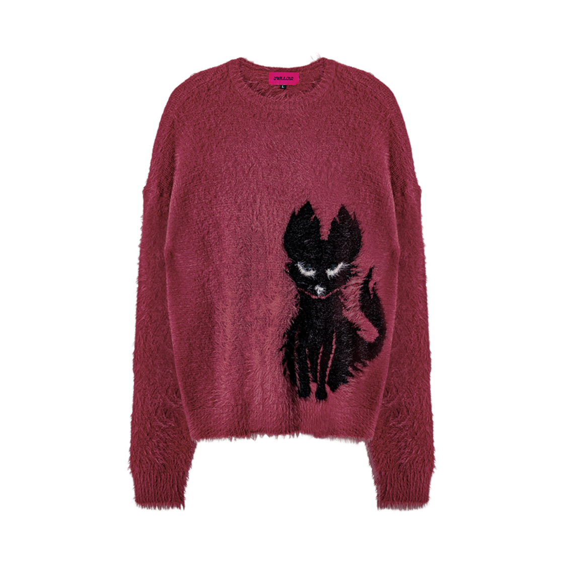 WL243KKT03URED MELLOW Woo-Rookie Artwork Brushed Knit Red