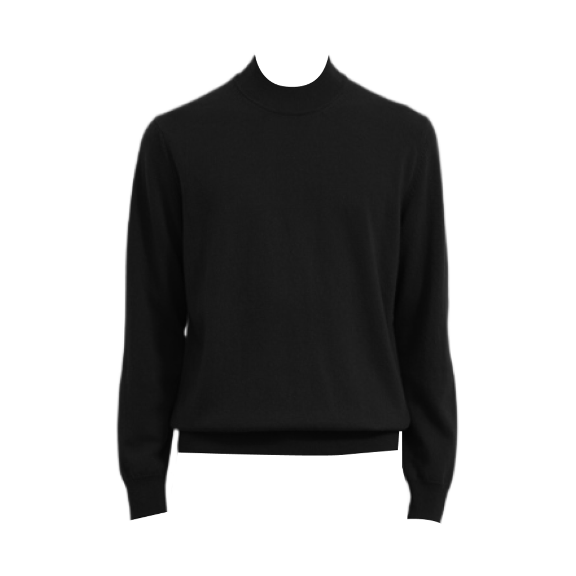TH2EAKTU606M-BK Time Homme Cashmere Round Neck Knit Top Black