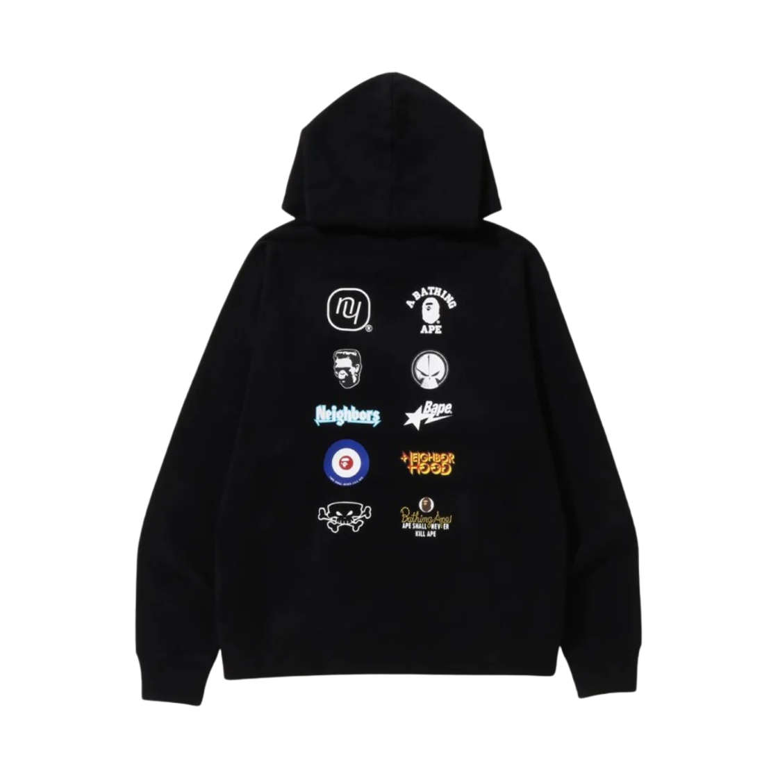 베이프 x 네이버후드 릴렉스드 핏 풀오버 후드 블랙(BAPE x Neighborhood Relaxed Fit Pullover Hoodie Black) - 2