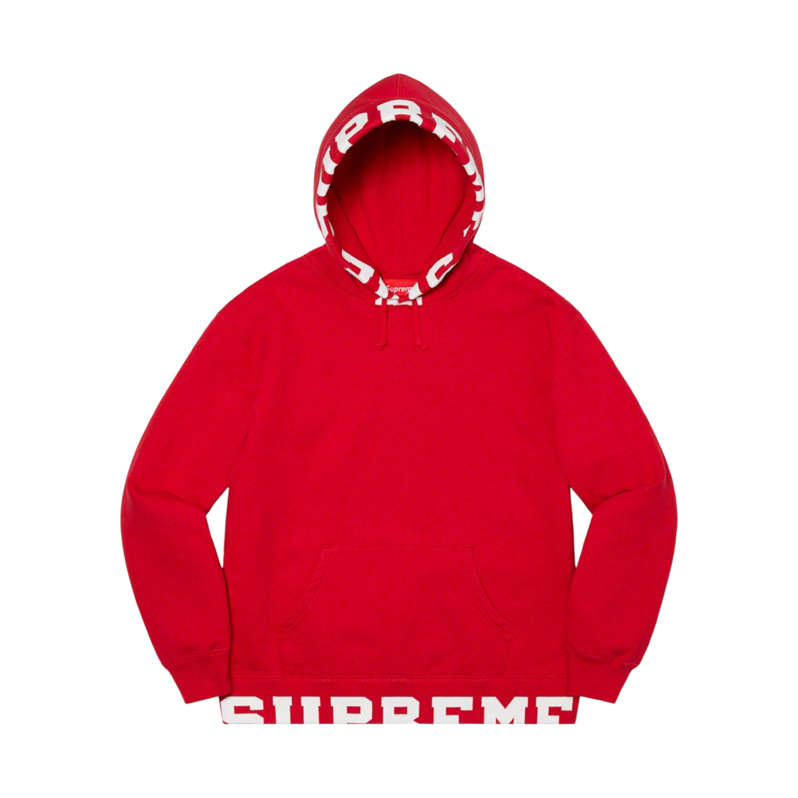 슈프림 크롭 로고 후드 스웨트셔츠 레드 - 21SS(Supreme Cropped Logos Hooded Sweatshirt Red - 21SS) - 1