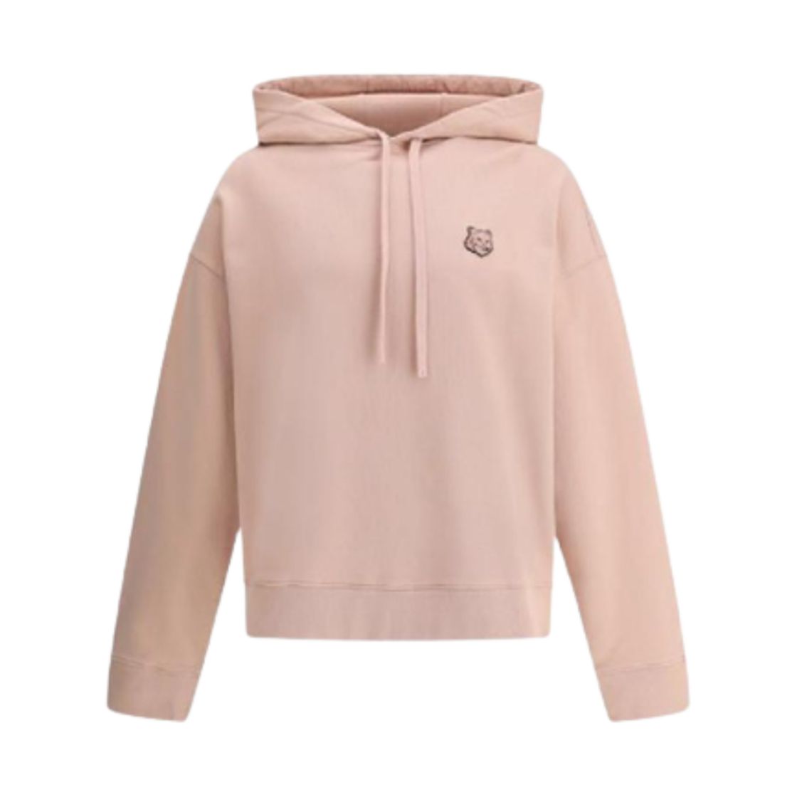 LM00705KM0001-0172 Maison Kitsune Bold Fox Head Patch Oversize Hoodie Pink Clay