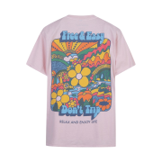 Free & Easy Psych Flower SS T-Shirt Pink