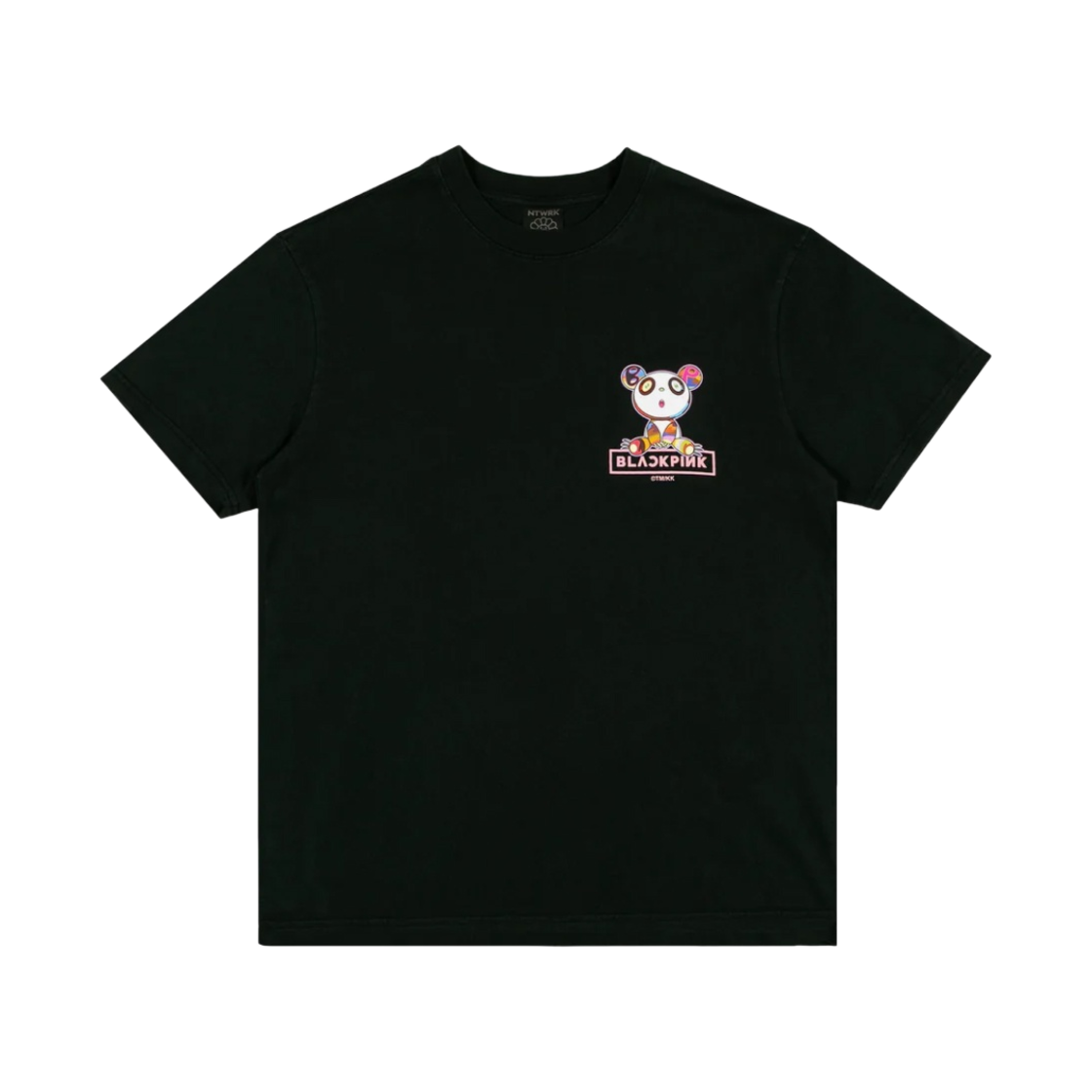 카이카이키키 x 블랙핑크 시그니처 티셔츠 빈티지 블랙(Kaikai Kiki x Blackpink Signature T-Shirt Vintage Black)