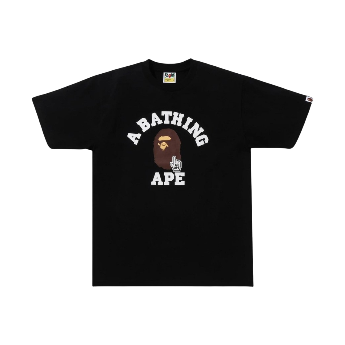 베이프 고 에이프 포인터 컬리지 티셔츠 블랙