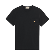 Maison Kitsune Profile Fox Patch Pocket T-Shirt Black