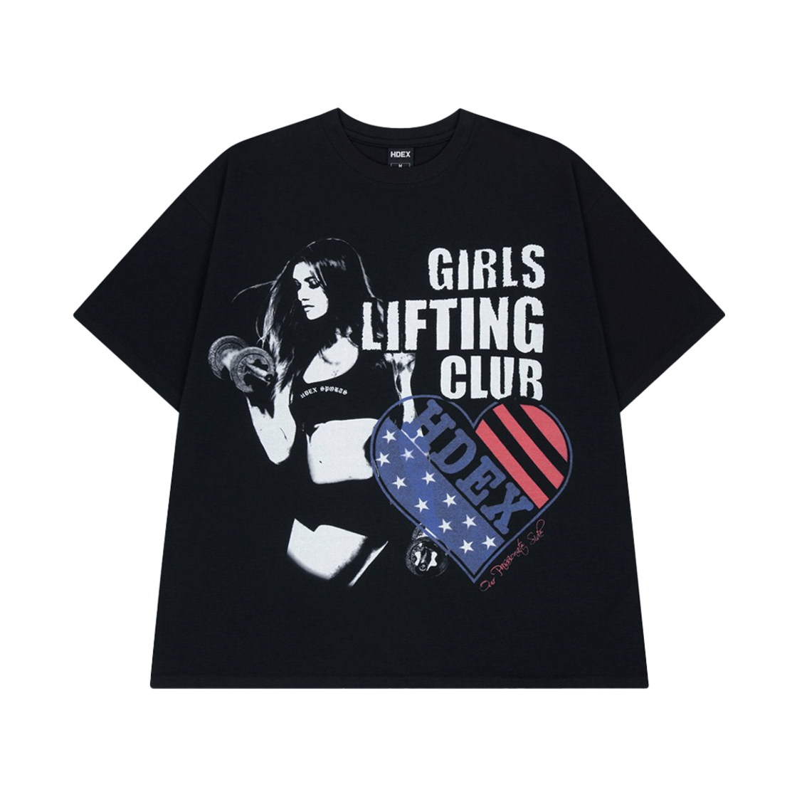 에이치덱스 우먼스 리프팅 오버핏 숏 슬리브 블랙