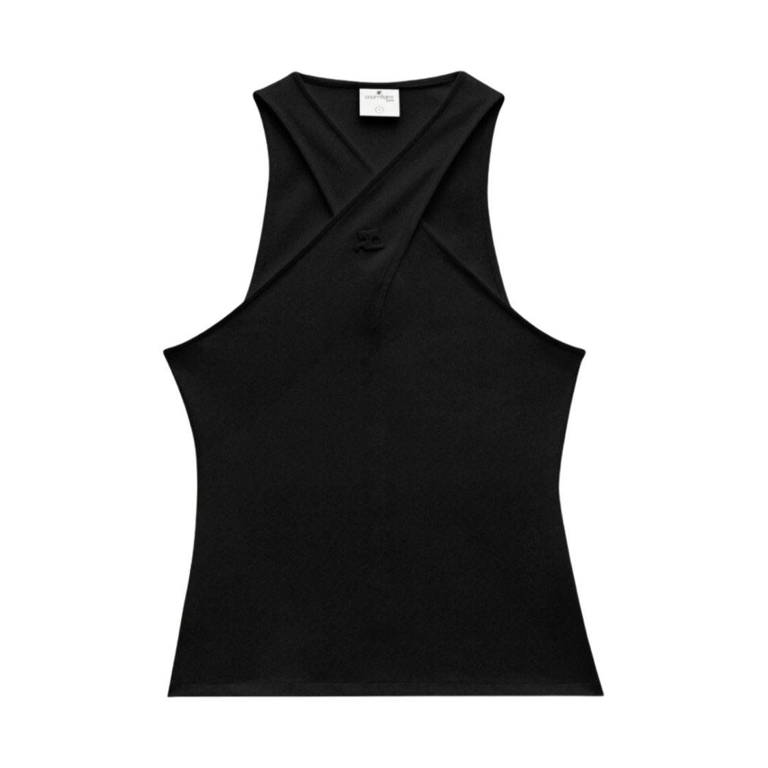 꾸레쥬 크리스 크로스드 탑 블랙(Courreges Criss Crossed Top Black) - 1