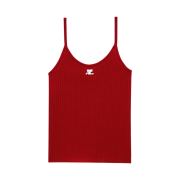 (W) Courreges Knitted Tank Top Reedition Red