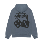 Stussy Pigment Dyed Dice Zip Hoodie Navy