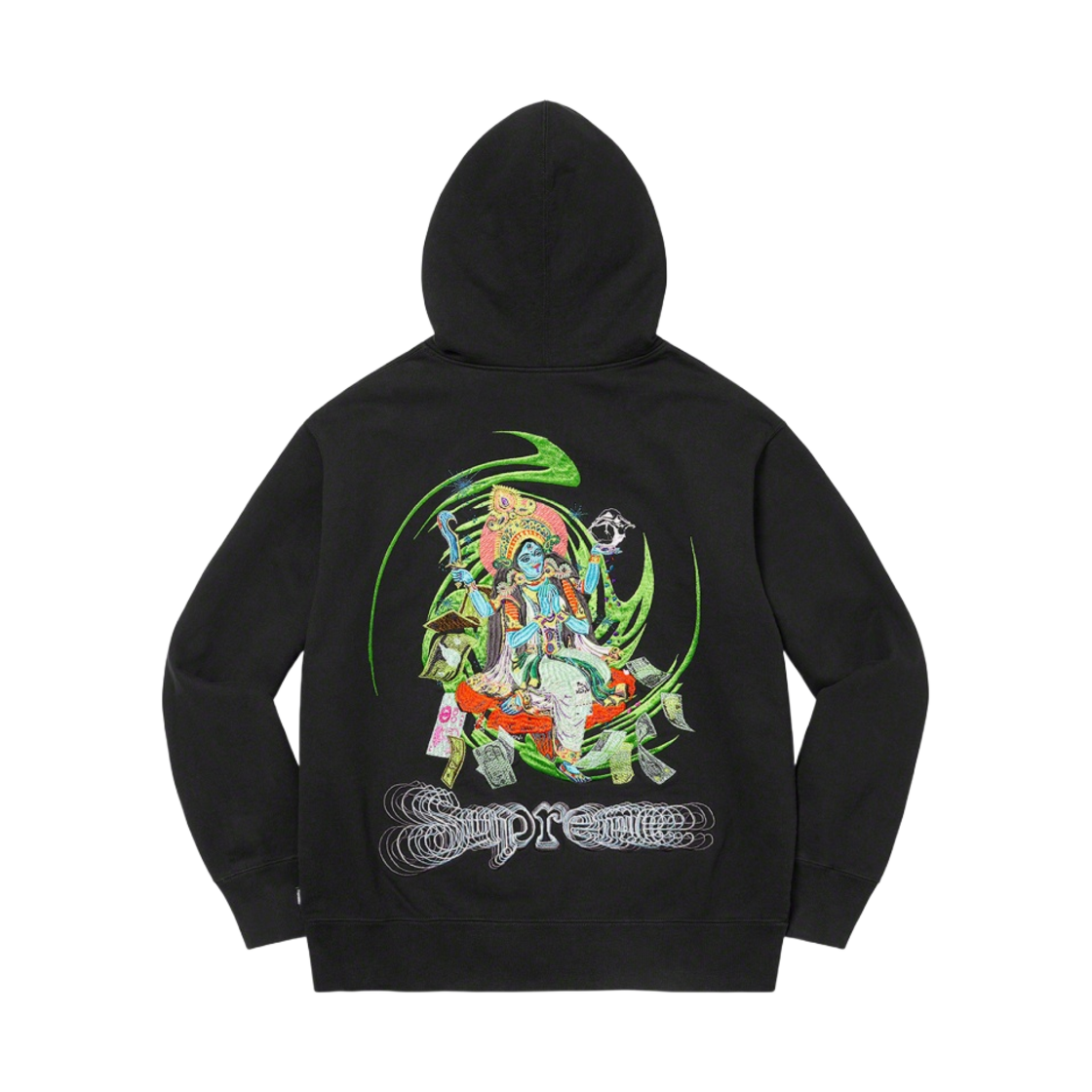 슈프림 락슈미 집업 후드 스웨트셔츠 블랙 - 22FW(Supreme Lakshmi Zip Up Hooded Sweatshirt Black - 22FW) - 1