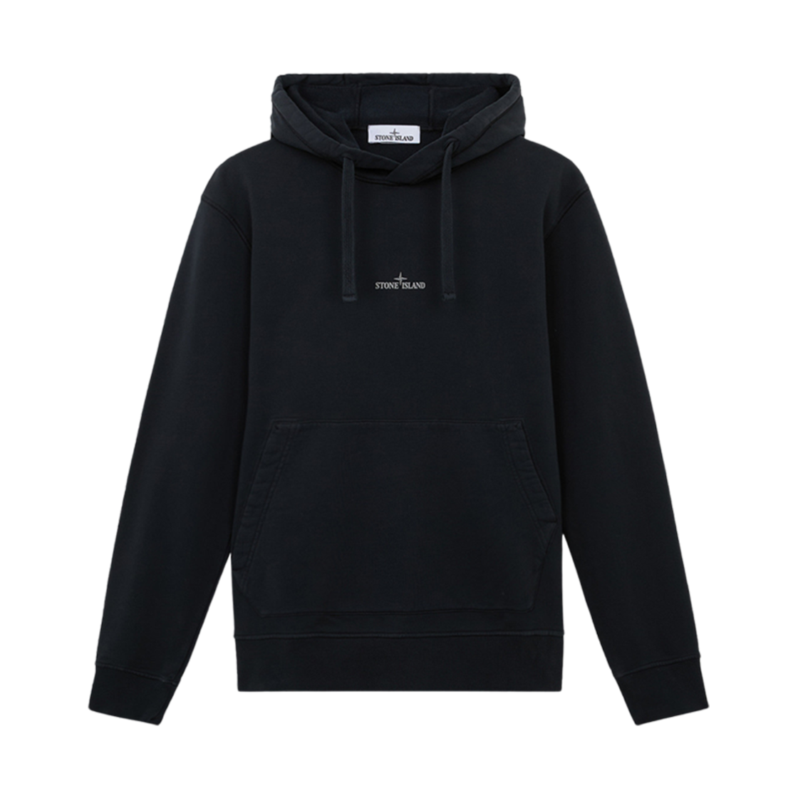 811566283-V0020 Stone Island 66283 Cotton Fleece Sweatshirt with Institutional Two Print Navy Blue - 24FW
