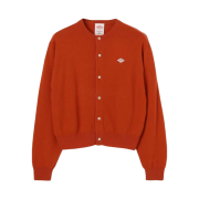 (W) Danton Lambswool Crewneck Cardigan Orange
