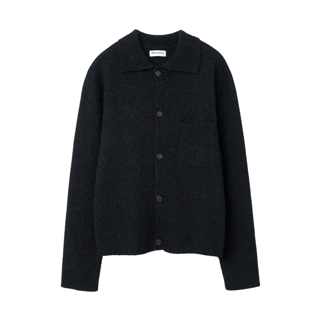 밀로 아카이브 모스 니트 가디건 블랙