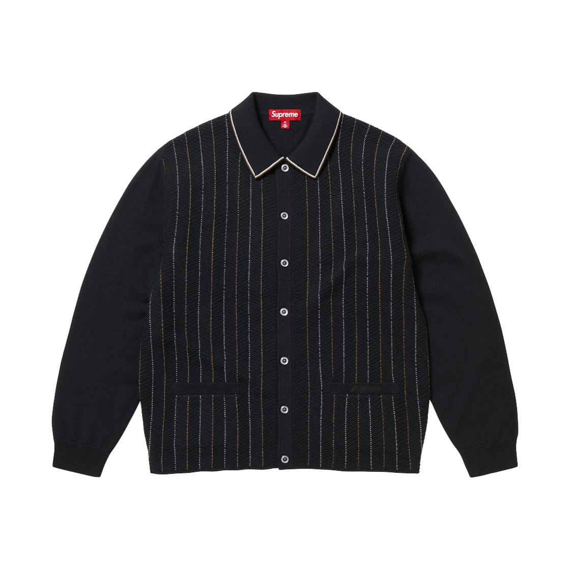 슈프림 헤링본 가디건 블랙 - 25SS | Supreme | KREAM