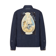 Dior and Duncan Grant and Charleston Overshirt Raw Cotton Twill Blue