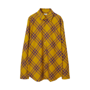 Burberry Check Cotton Shirt Pear