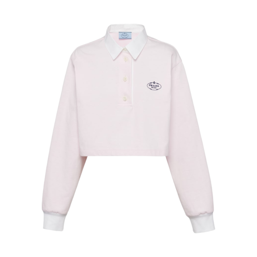 (W) Prada Jersey Polo Shirt Cyclamen