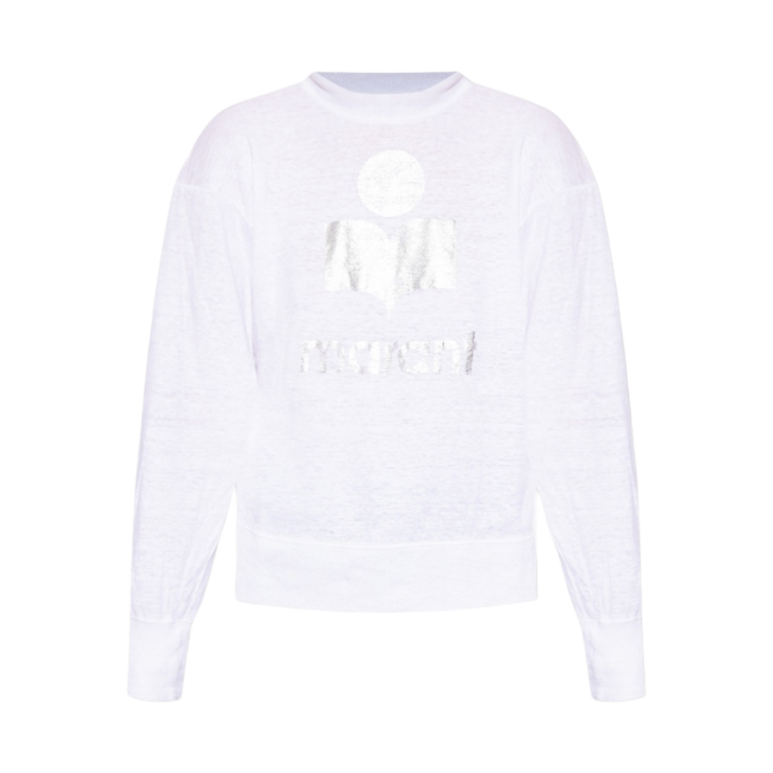 (W) 이자벨 마랑 클로위아 리넨 롱슬리브 티셔츠 화이트 - 23SS((W) Isabel Marant Klowia Linen LS T-Shirt White - 23SS) - 1