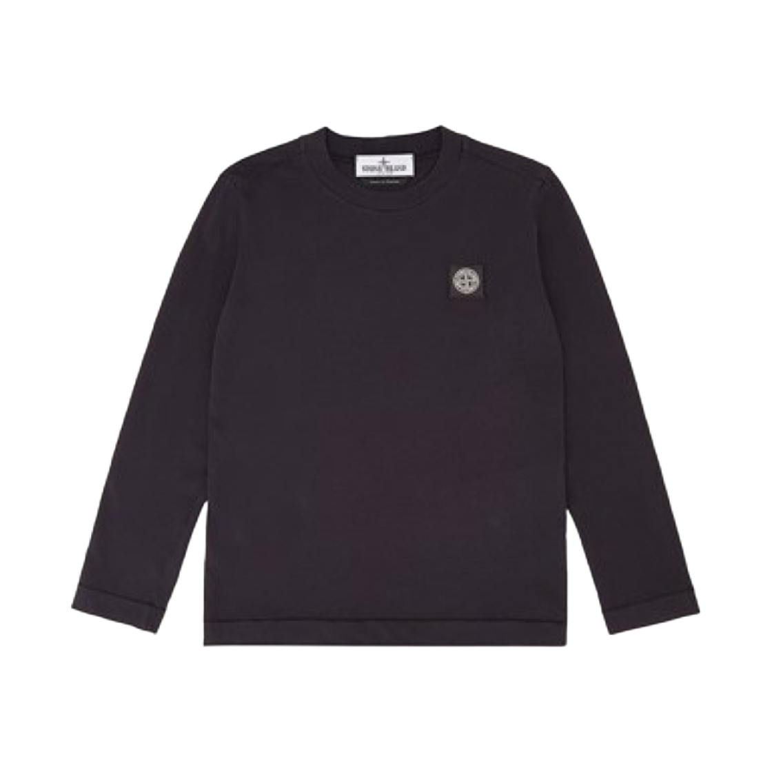 791620447-V0029 (Kids) Stone Island 20447 Garment Dyed Cotton Jersey Long Sleeve T-Shirt Black - 23FW