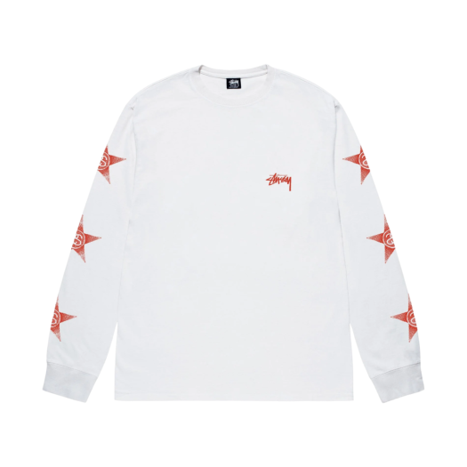 Stussy Stars LS T-Shirt White