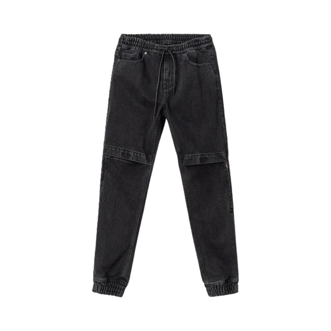 JC2221PD65 Juun.J Zipper Jogger Denim Pants Black