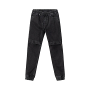 Juun.J Zipper Jogger Denim Pants Black