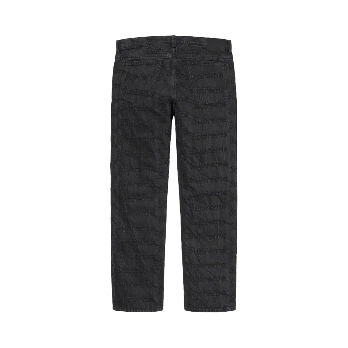 슈프림 프레이드 로고 레귤러 진 블랙 - 21SS(Supreme Frayed Logos Regular Jean Black - 21SS) - 2
