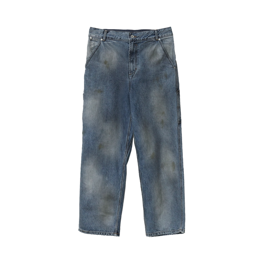 아마이유우츠 스테인드 워크 데님 팬츠 블루(Amaiyuutsu Stained Work Denim Pants Blue)