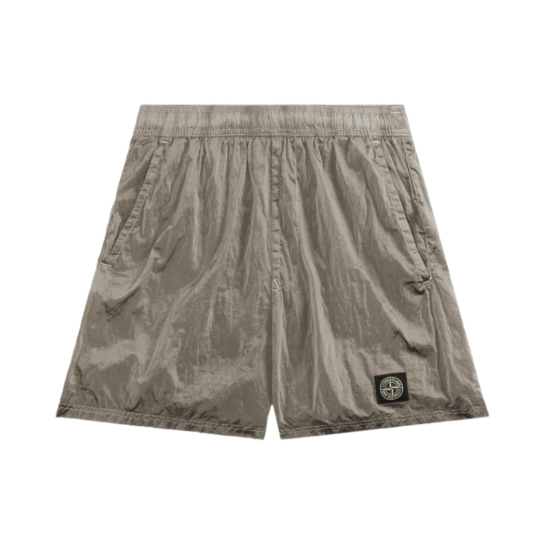 스톤 아일랜드 B0943 나일론 메탈 에코닐 재생 나일론 스위밍 트렁크 라이트 그레이 - 22FW