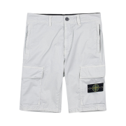 (Kids) Stone Island L0210 Wappen Logo Patch Shorts Light Grey - 23SS