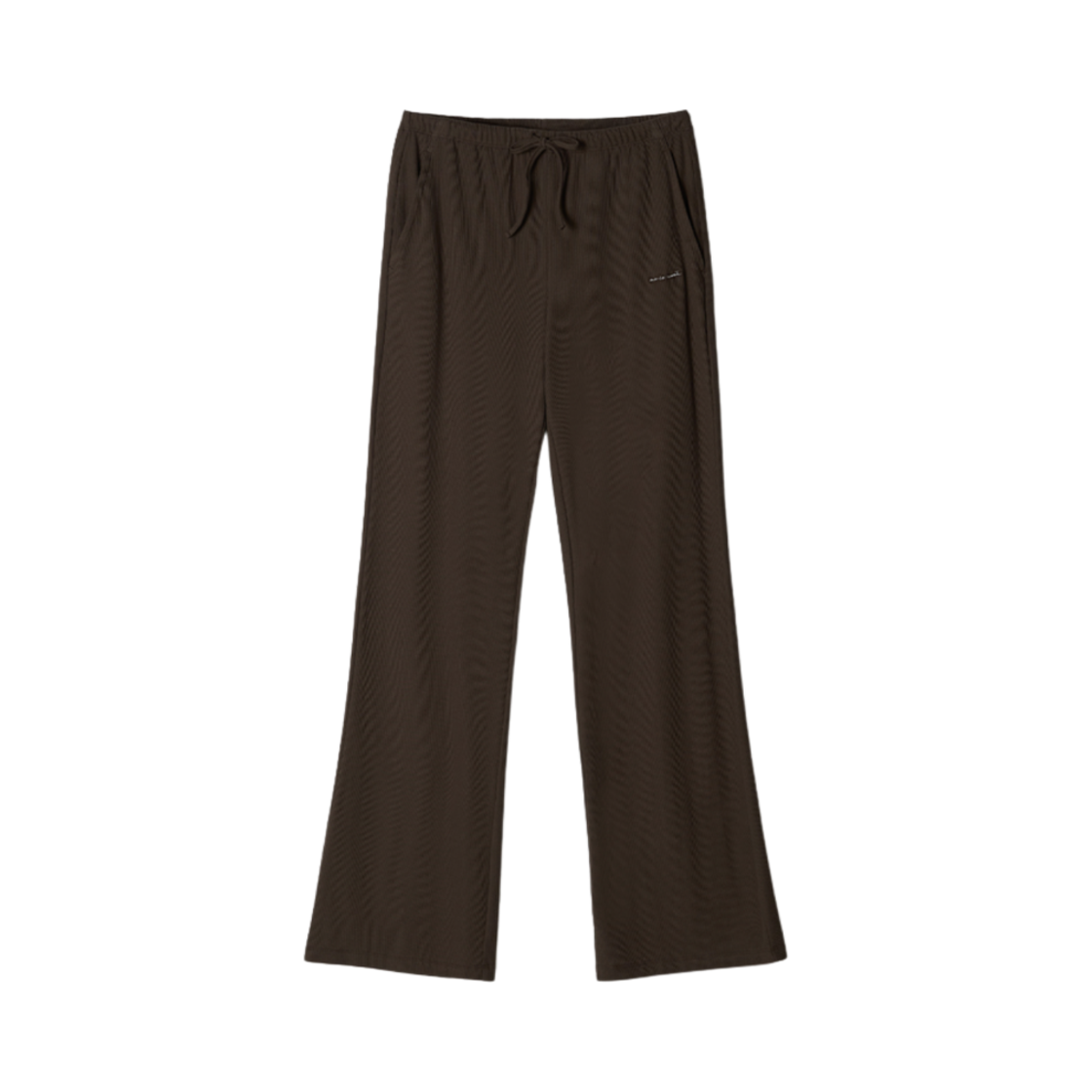 - (W) Aviemuah Essential Ribbed Cotton Bootcut Pants Brown