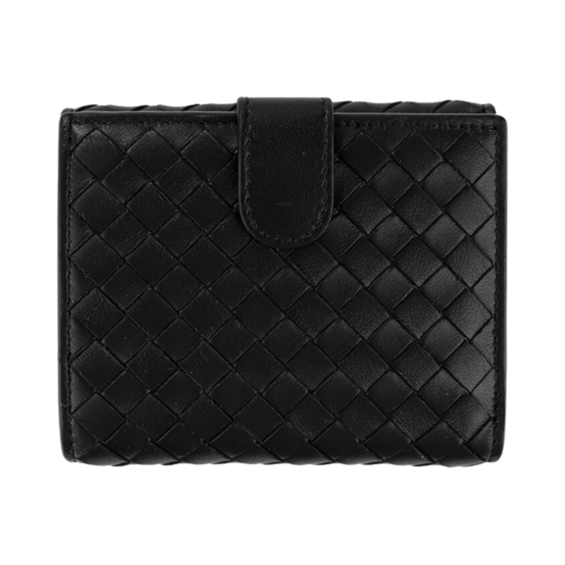 382576V00168806 Bottega Veneta Lambskin Bi-Fold Wallet Black