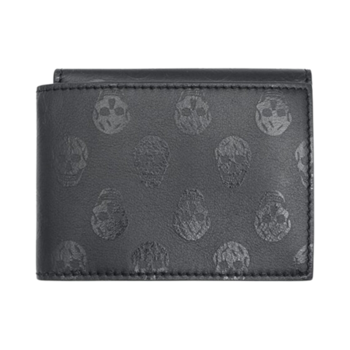 알렉산더 맥퀸 스컬 로고 반지갑 블랙(Alexander McQueen Skull Logo Billfold Wallet Black)