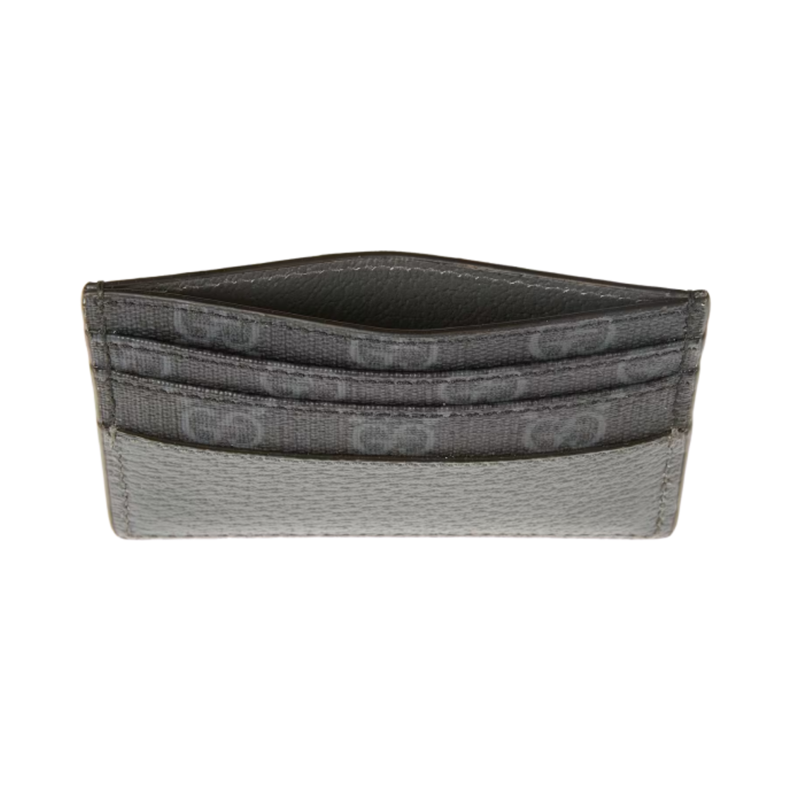 구찌 인터로킹 G 슈프림 컷아웃 카드 케이스 블랙 그레이(Gucci Interlocking G Supreme Cut-Out Card Case Black Grey) - 3