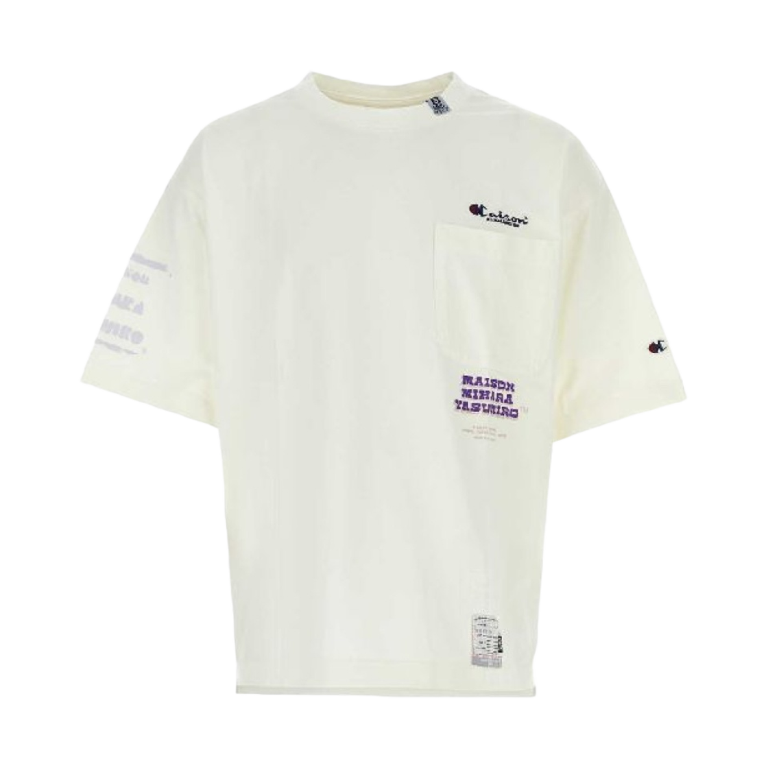 메종 미하라 야스히로 x 챔피온 프린티드 티셔츠 화이트(Maison Mihara Yasuhiro x Champion Printed T-Shirt White)
