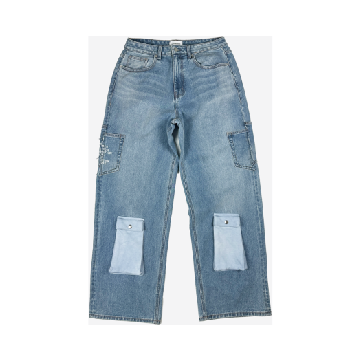 24-B007 LI Resurrection13 Pocket Monkey Pants Light Indigo