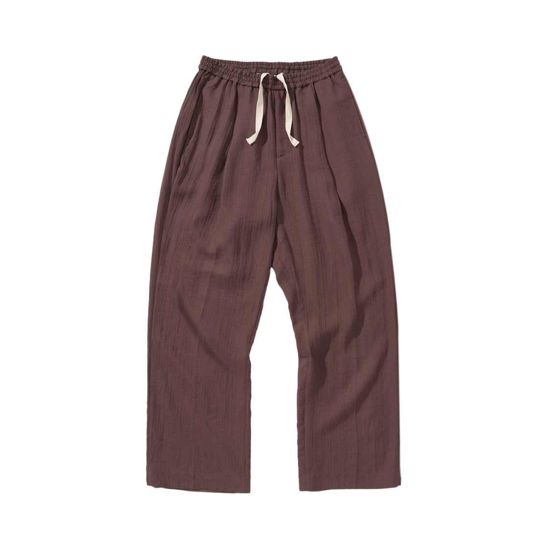 UB2534PT046MBR Uniform Bridge One Tuck Linen Easy Pants Wine