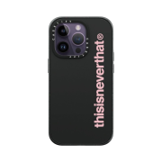 Casetify x Thisisneverthat iPhone Pink T-Logo Impact Case Matte Black