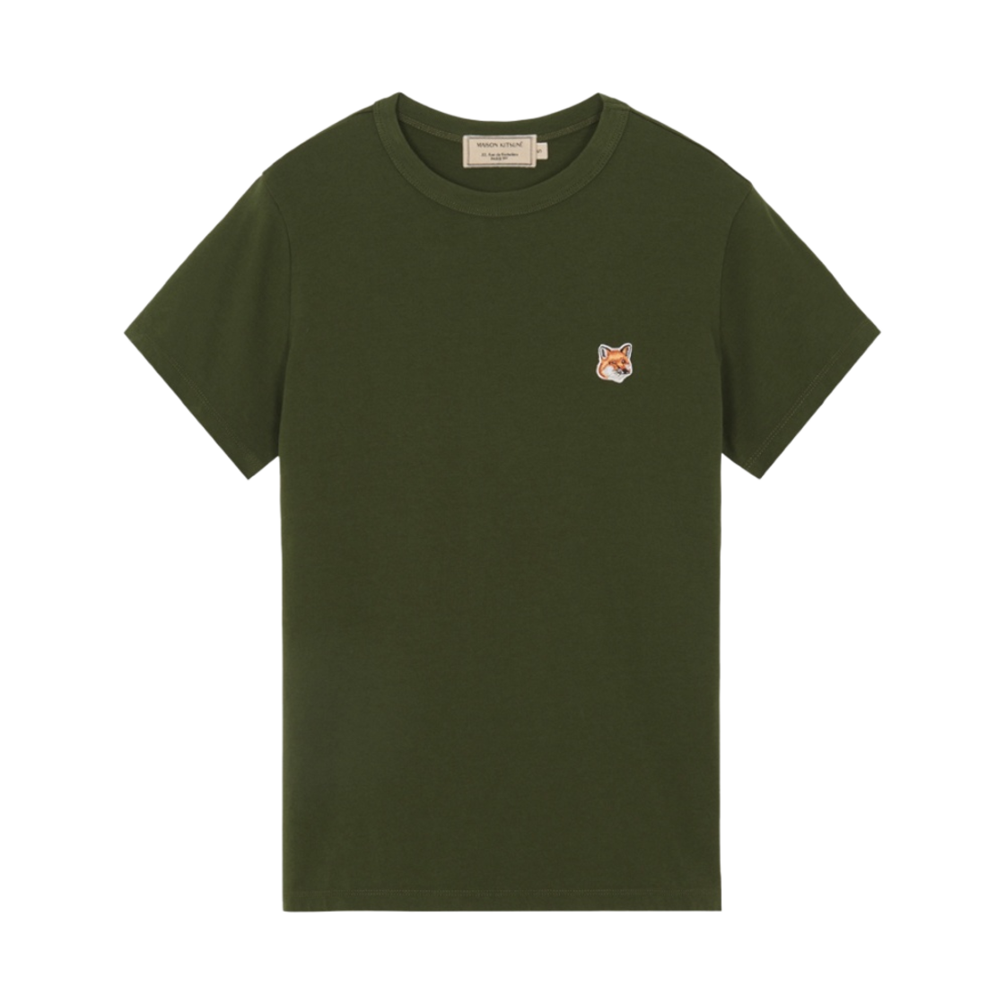 GW00129KJ0008-KH Maison Kitsune Fox Head Patch Classic T-Shirt Khaki