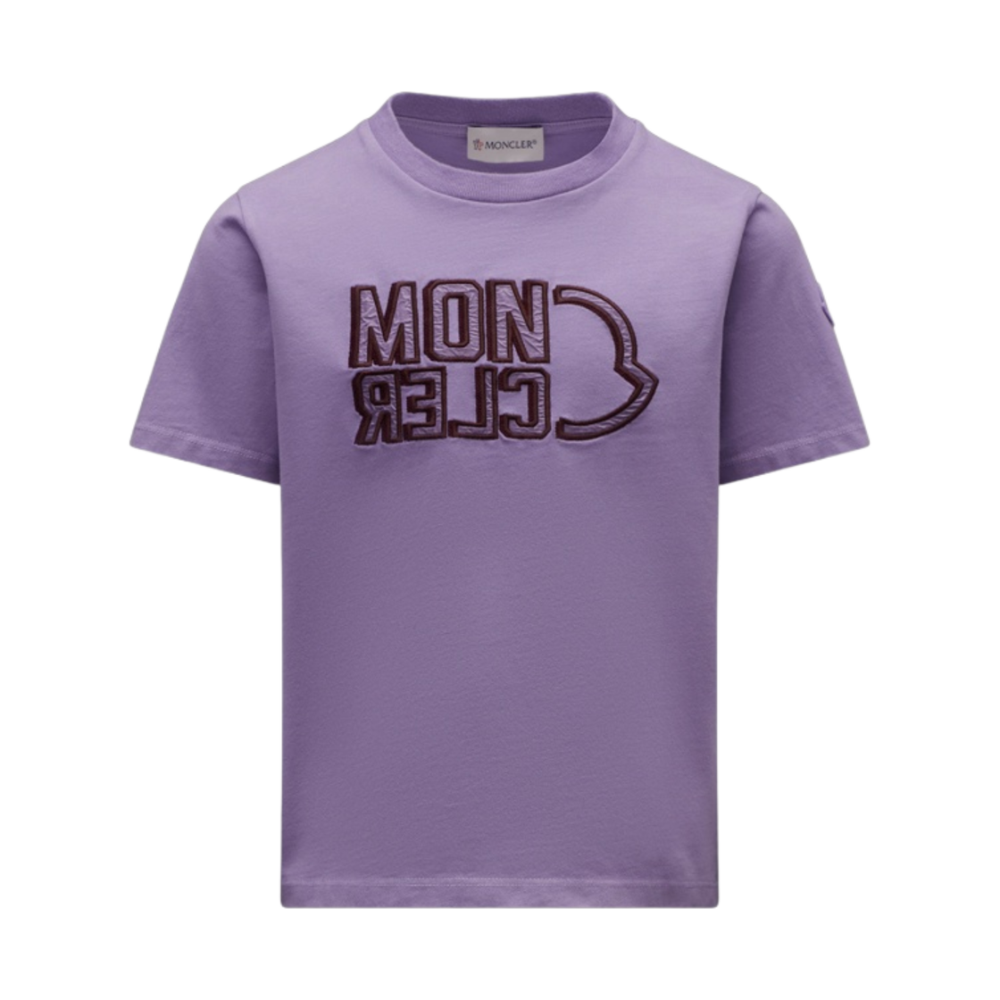 (키즈) 몽클레르 자수 로고 티셔츠 위스테리아 라일락 - 22FW((Kids) Moncler Embroidered Logo T-Shirt Wisteria Lilac - 22FW) - 1