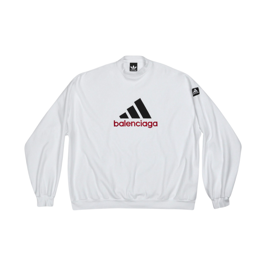 발렌시아가 x 아디다스 오버사이즈 스웨트셔츠 화이트